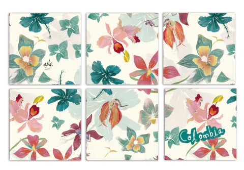 PORTAVASOS ORQUIDEAS