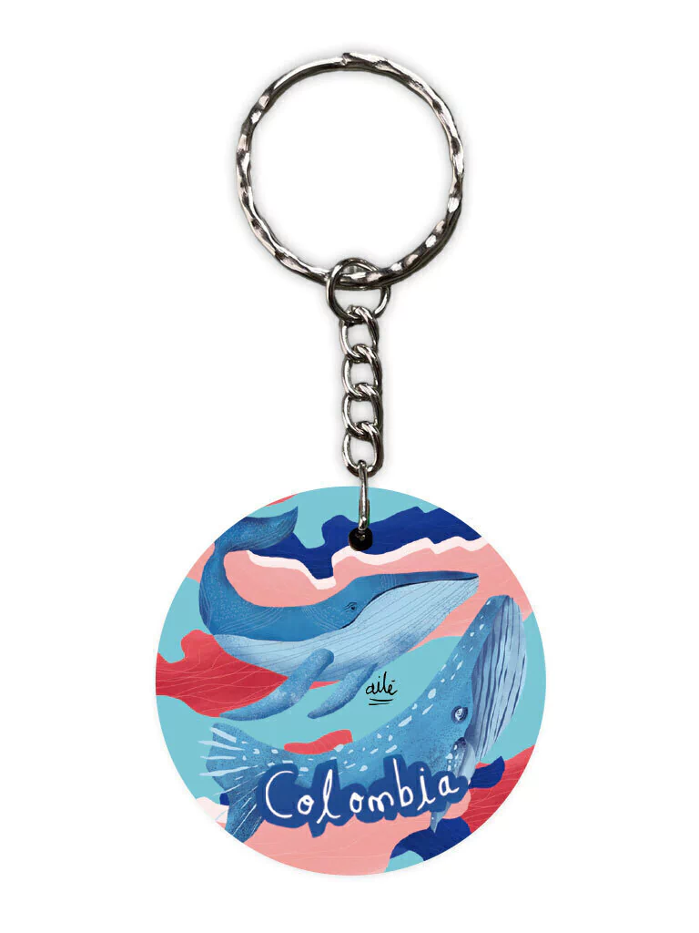 LLAVERO REDONDO BALLENAS