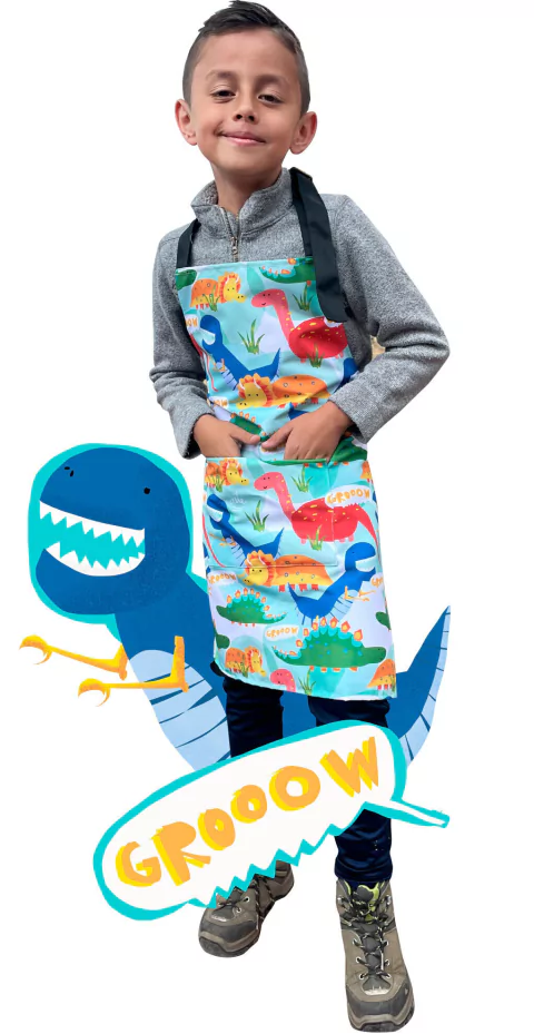 DELANTAL DE NIÑO DINOSAURIOS