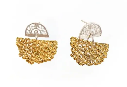 ARETES MEDIANOS PENSAMIENTO - THOUGHT MEDIUM EARRINGS