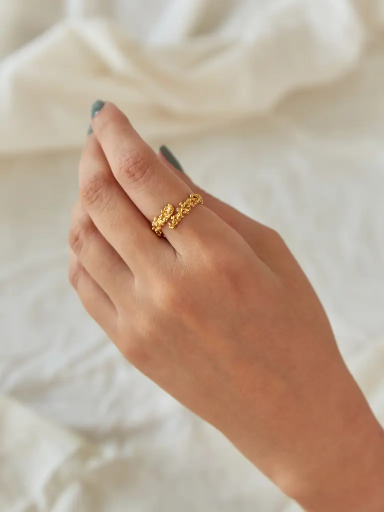 ANILLO PALITO PALMA DORADO