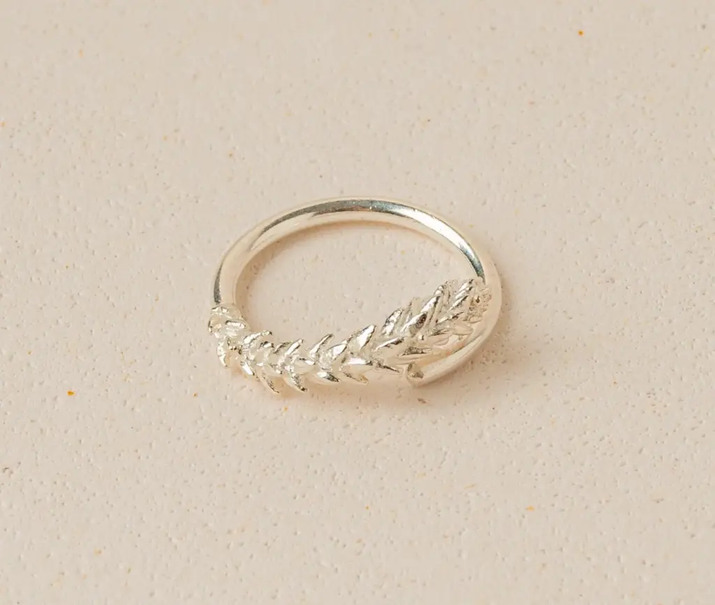 ANILLO SUCULENTA PUNTICA PLATA 950