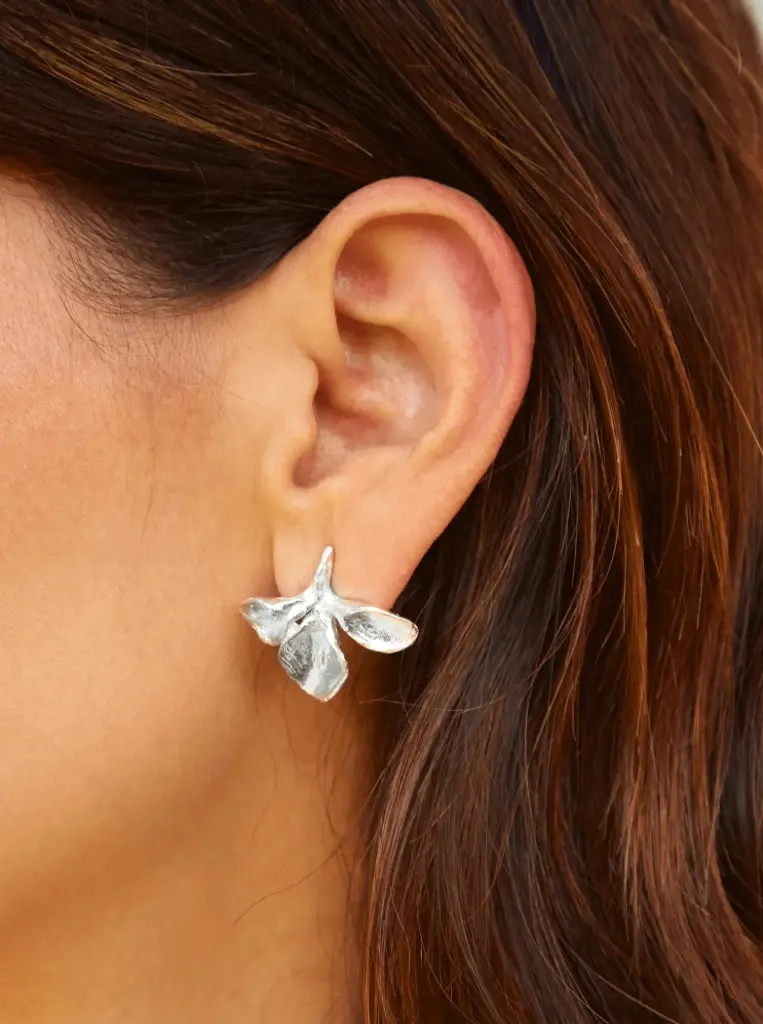 ARETES ANTURIO PLATA LEY 950