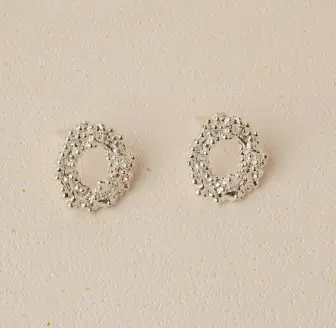 ARETES CIRCULO HELECHO PLATA 950