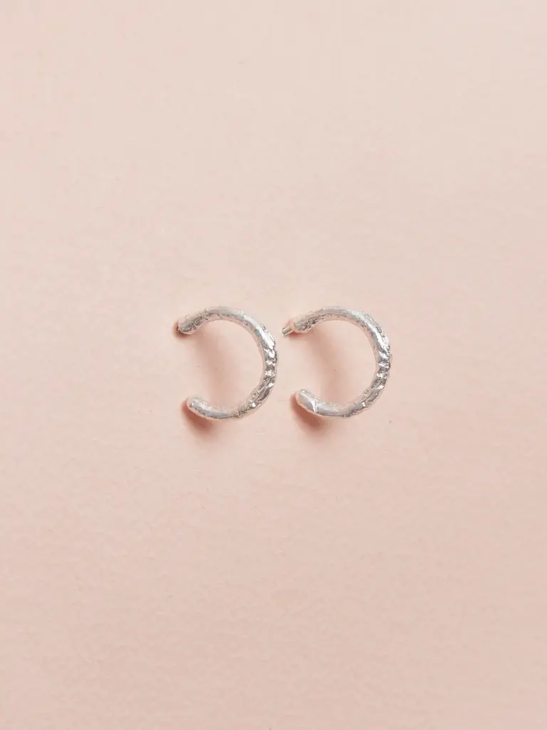 ARETES CANDONGAS PALITO PINO MINI PLATA LEY 950