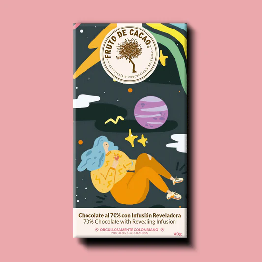 BARRA CHOCOLATE 70% CON INFUSIÓN REVELADORA 80GR