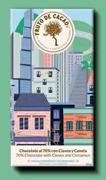 BARRA CHOCOLATE 70% CON CLAVOS Y CANELA 80GR