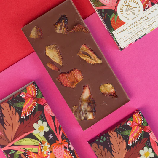 BARRA CHOCOLATE FRESA CHAI 80%