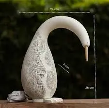 LAMPARA GARZA PEQUEÑA MESA DE NOCHE