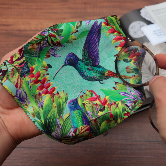 Pañito para gafas zafiro solar