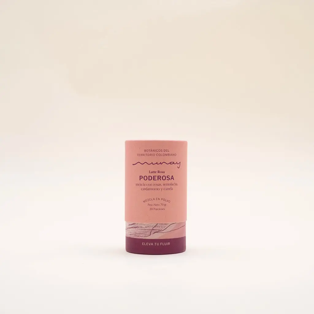 LATTE ROSA PODEROSA - rosas, remolacha, cardamomo y canela