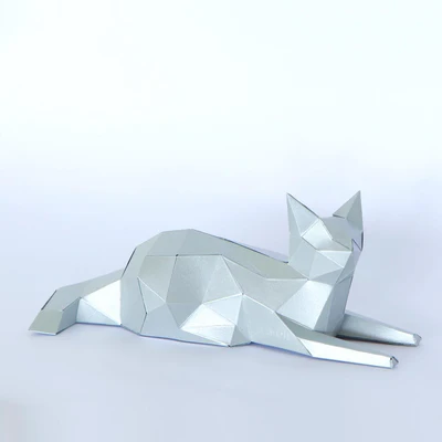 [ZU053-P ] Gato DIY Plateado