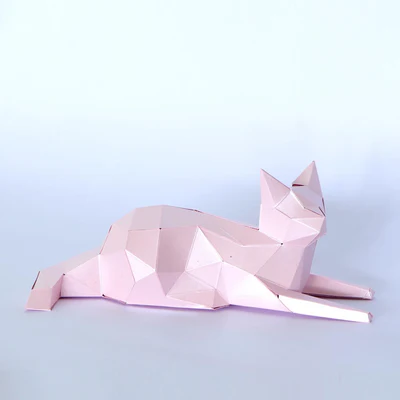 [ZU053-RsM ] Gato DIY Rosado Metalizado