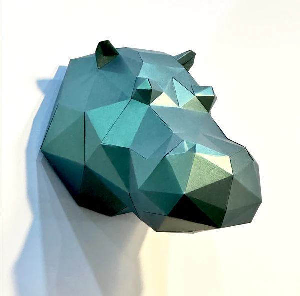 Hipopotamo DIY Plateado