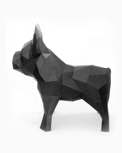 Bulldog Frances Med DIY  Negro Metalizado