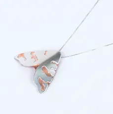 COLGANTE  PLATA Y  COBRE TINEA No. 6  