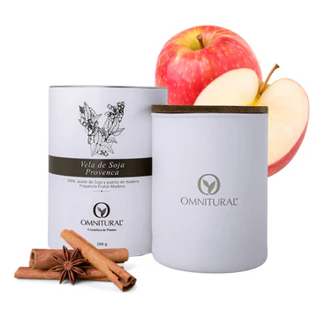 VELA AROMATICA VEGETAL MANZANA & CANELA