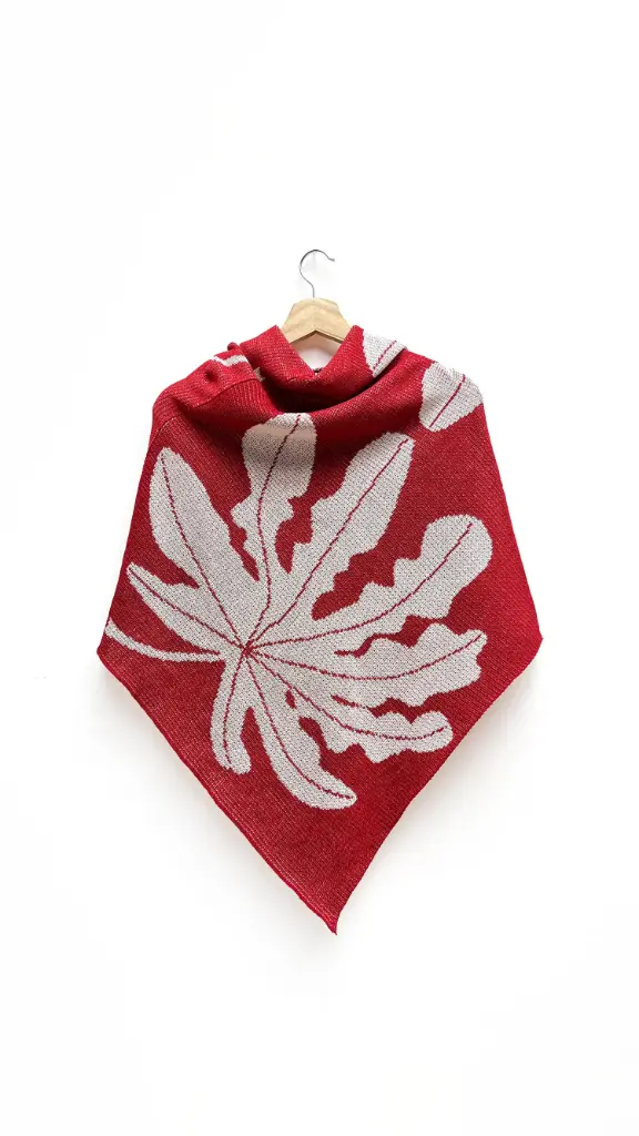 PONCHO YARUMO - ROJO Y CRUDO