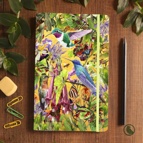 Libreta grande Colibríes rolos