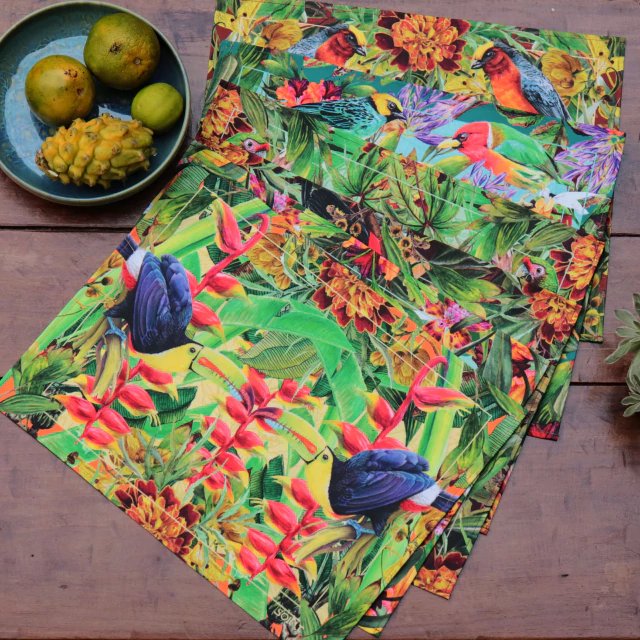 Juego de individuales Aves x 6