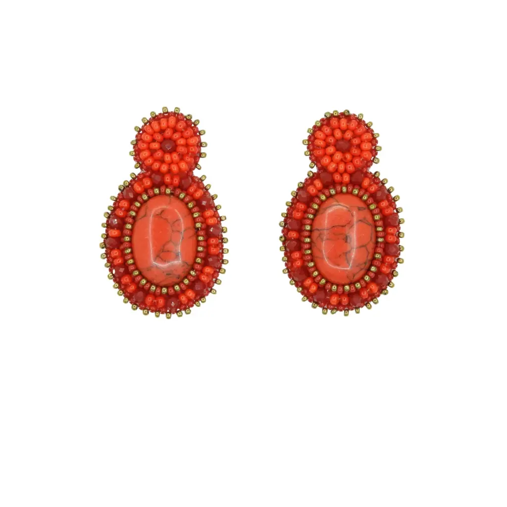 CAMAFEO SOUTACHE M EARRINGS