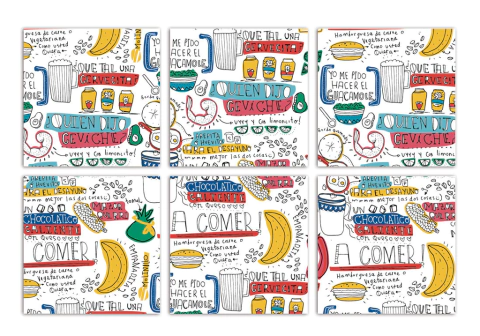 [A9014-14] PORTAVASOS DICHOS DE LA COMIDA