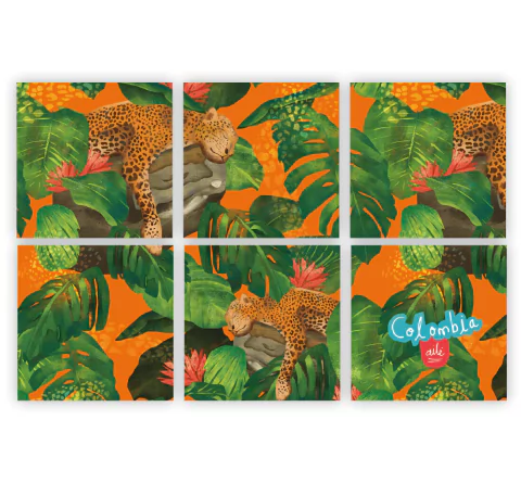 [A9014-23] PORTAVASOS JAGUAR NARANJA