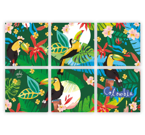 [A9014-25] PORTAVASOS TUCANES