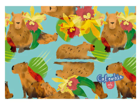 [a9014-30] Portavasos chiguiros