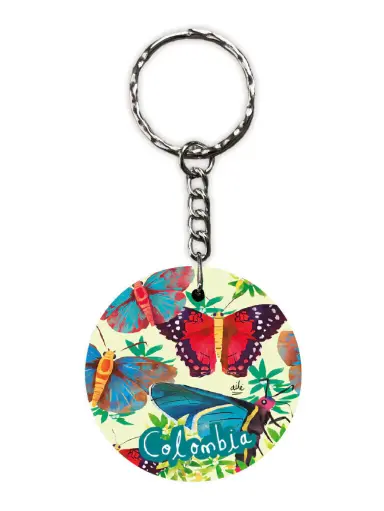[A9038-13] LLAVERO REDONDO MARIPOSAS