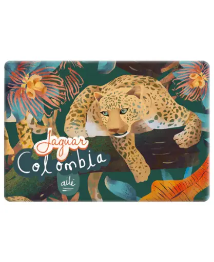 [A9039-9] IMAN RECTANGULAR JAGUAR