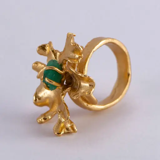 [AN00224] ANILLO LÍQUEN ESMERALDA