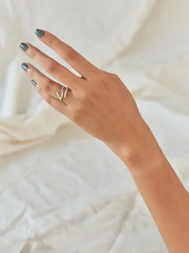 [AN00254] ANILLO CUERNO DE VENADO PLATA