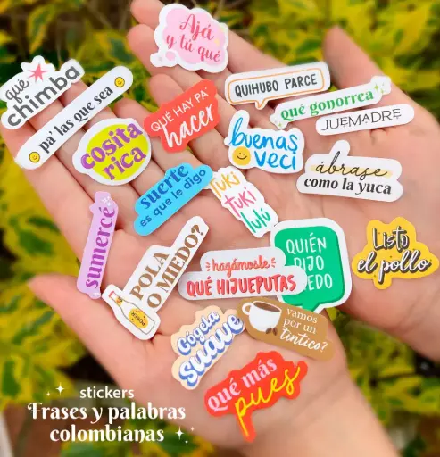 [AV15] STICKERS SOBRE REF, AVES, FAUNA, BOGOTA Y FRASES