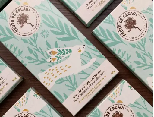 [BG001] BARRA CHOCOLATE 70% CON UCHUVA PASCUA 80GR