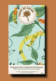 [BG011] BARRA CHOCOLATE 70% CON PIMIENTA 80GR