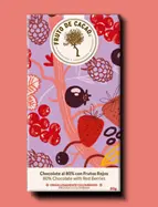 [BG029] BARRA CHOCOLATE 80% CON FRUTOS ROJOS 80GR