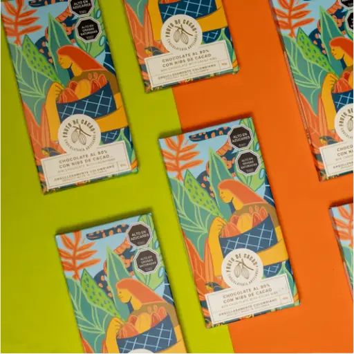 [BG034] BARRA CHOCOLATE 80% CON NIBS DE CACAO 80GR