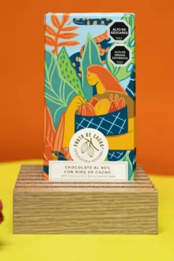 [BS018] BARRA CHOCOLATE 80% CON NIBS DE CACAO 30GR