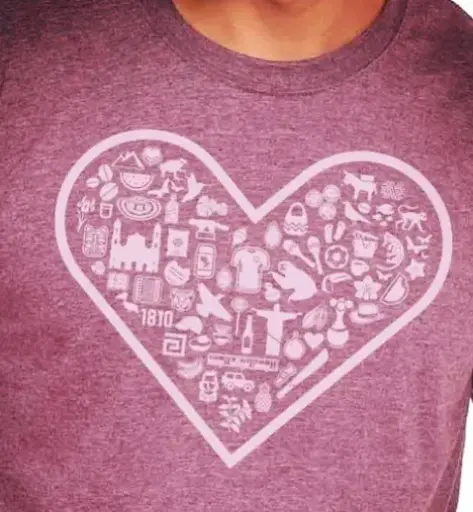 [CAM105] Camiseta Adulto Uva iconos corazon