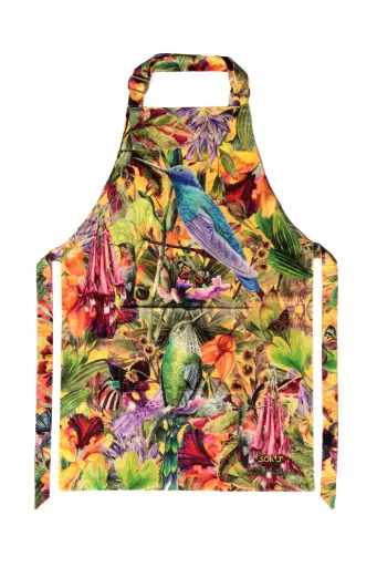 [DEL-AMA-7] DELANTAL COLIBRÍES AMARILLO