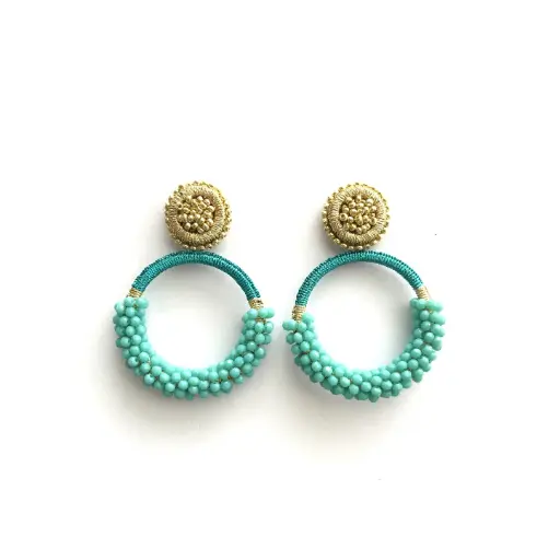 [GAM-19] ONEGA ROUND L EARRINGS