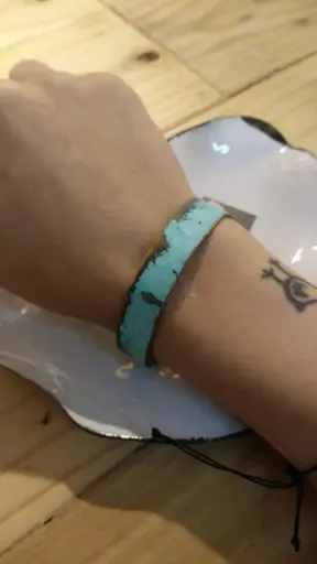 [JABRA005] Brazalete martillado patina