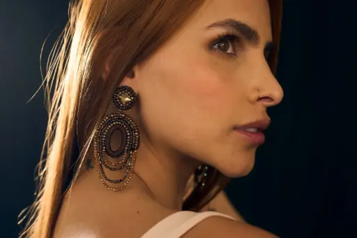 [JR0049 L-CAN] MONACO L EARRINGS