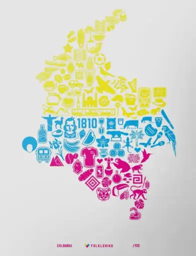 [POS100] Afiche Iconos de Colombia