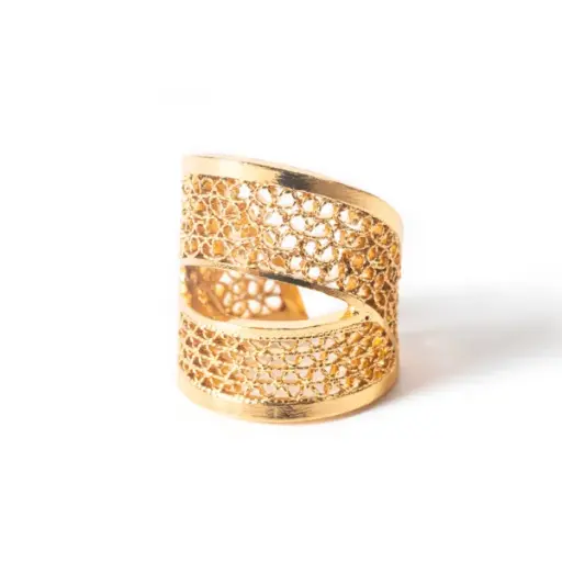 [RM44D] ANILLO DUNA DORADO
