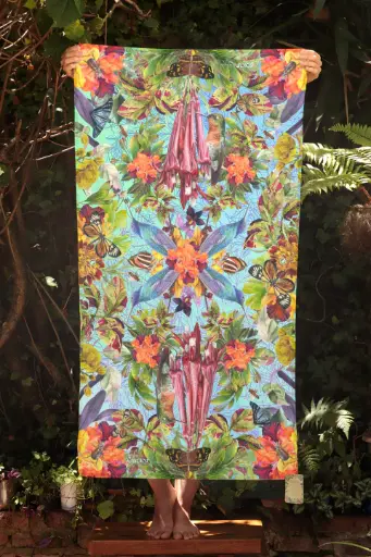 [TOA-AZU-3] TOALLA COLIBRIES AZUL