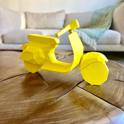 [ZU012-A] VESPA ROMPECABEZAS 3D COLOR AMARILLO
