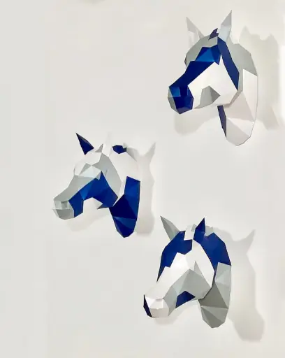 [ZU050-MIXM] CABALLO UNICORNIO MIX METALIZADO ROMPECABEZAS 3D