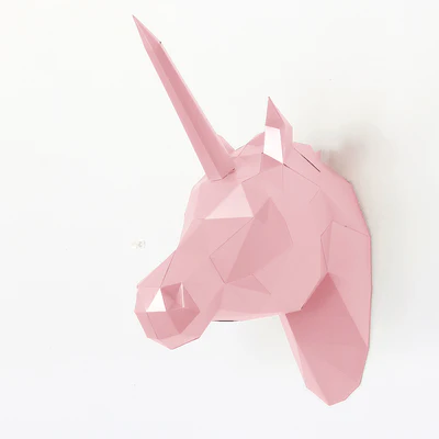 [ZU050-RsM] Caballo / Unicornio DIY Rosado Metalizado
